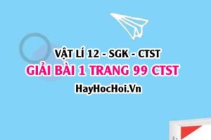 Giải bài 1 trang 99 Vật lí 12 Chân trời sáng tạo SGK